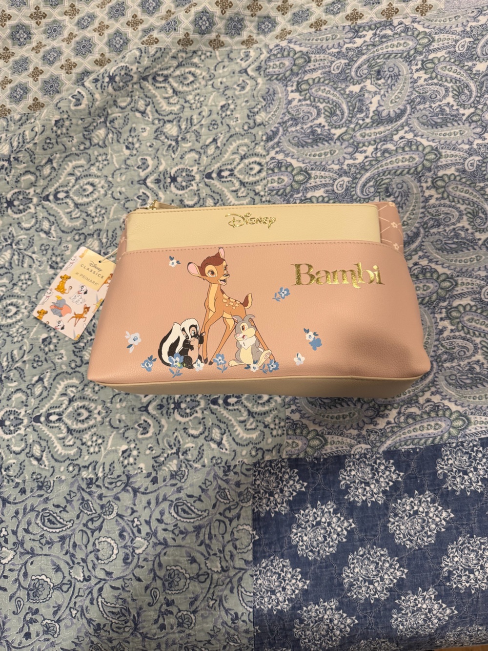 Primark Pink & Cream Bambi Cosmetic Pouch